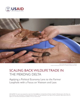Cover page of Scaling Back Wildlife Trade in the Mekong Delta Report